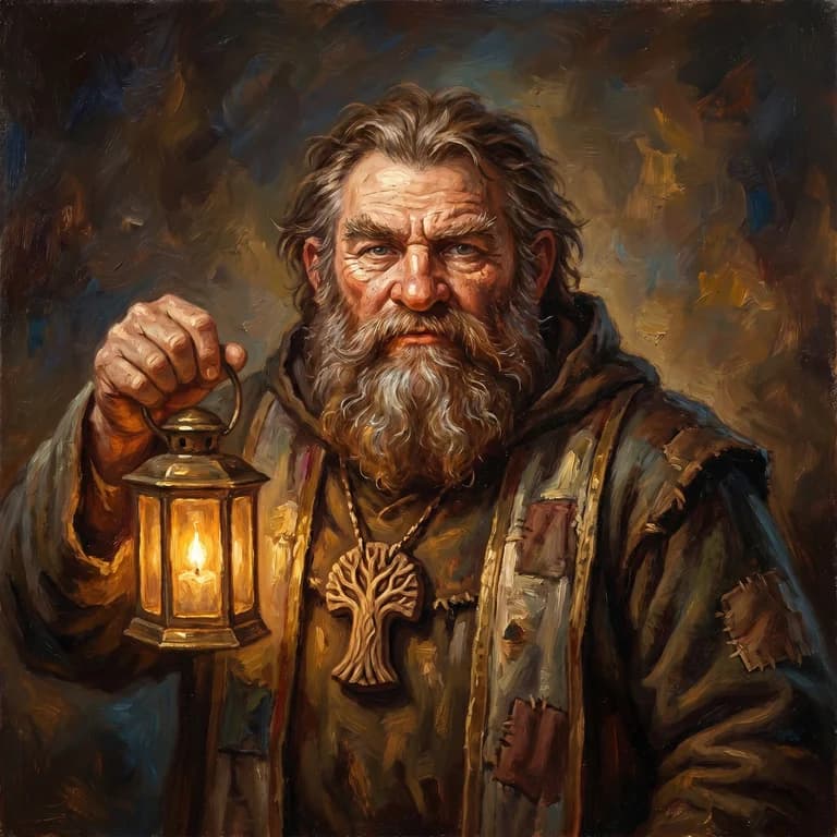 Brother Anselm, a dwarf cleric