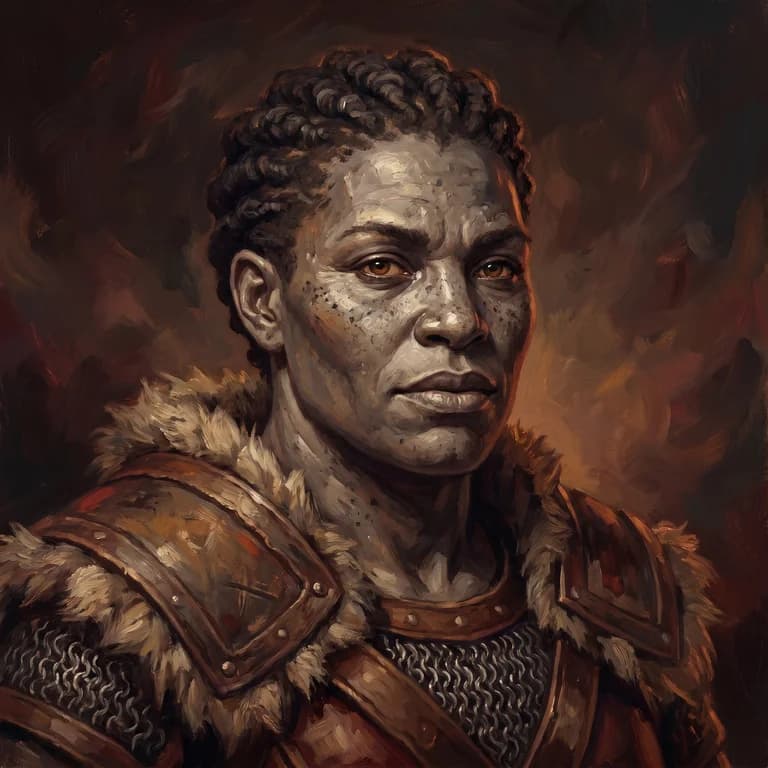 Kova Stonebreak, a goliath barbarian